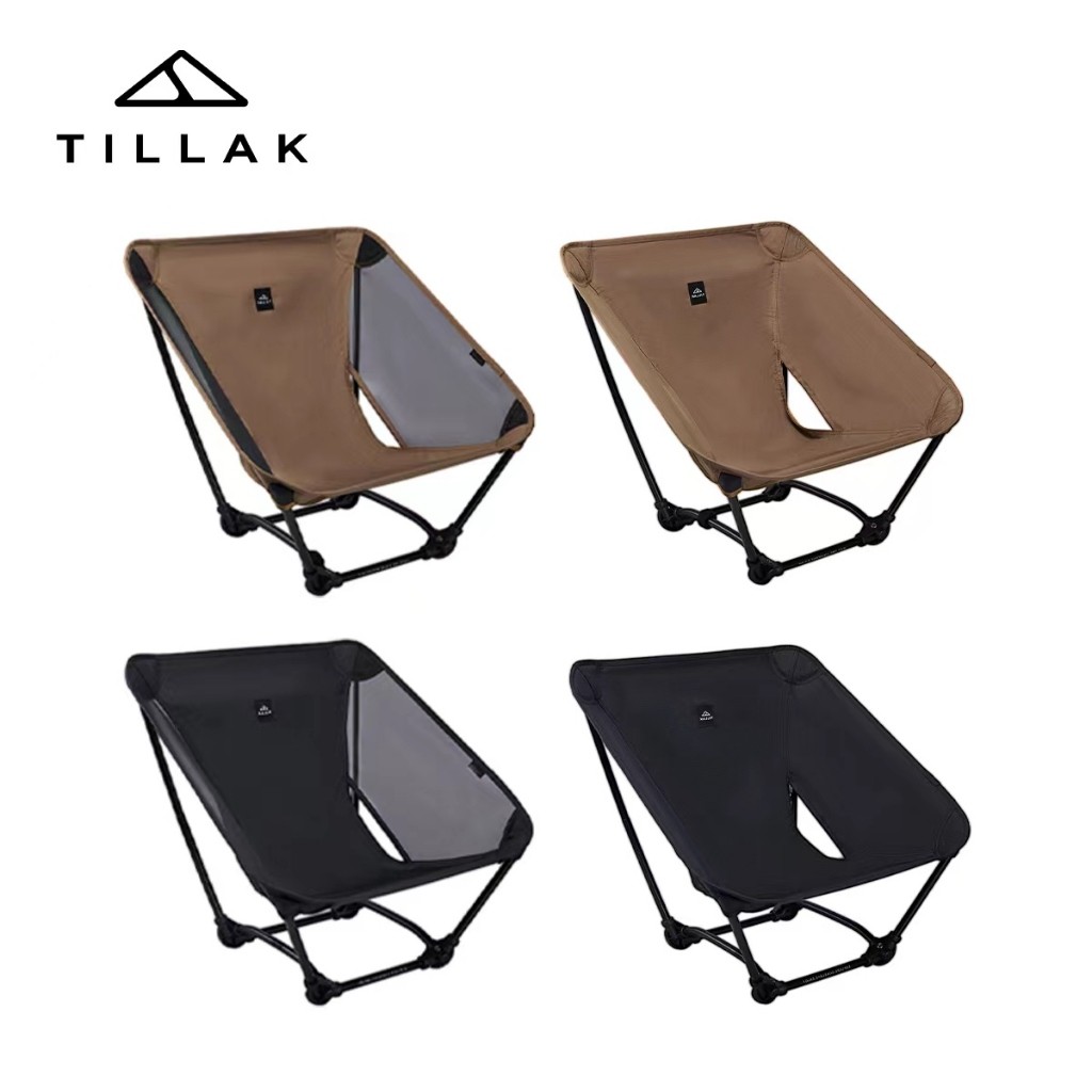 Tillak เก้าอี้สี่ขาน้ําหนักเบากลางแจ้ง 650g CORDURA กันน้ําสารหน่วงไฟเดินป่าปีนเขาเก้าอี้ตกปลาแคมป์ปิ้ง