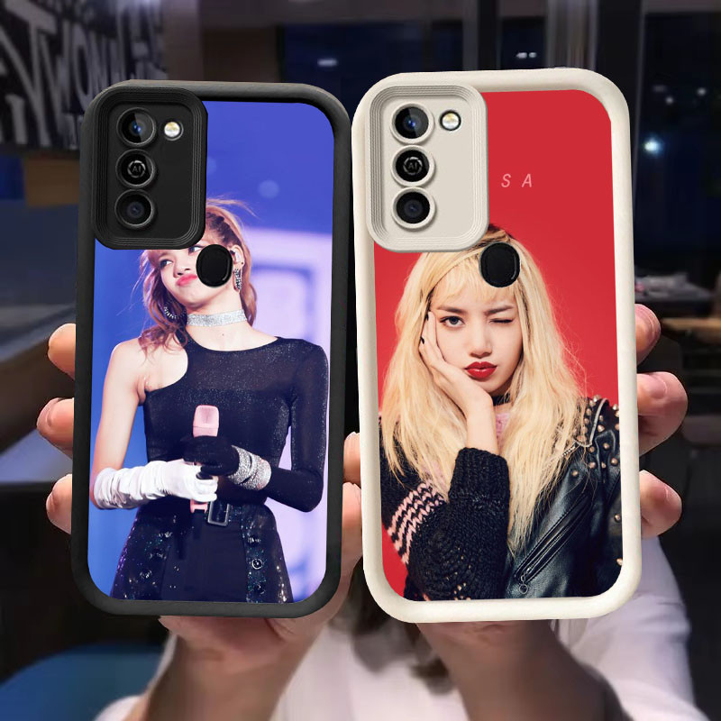 O-2 BLACKPINK Lisa Casing สําหรับ Samsung Galaxy A11 A10S M21 A20S M30S A21S A20 สีดําและสีขาว