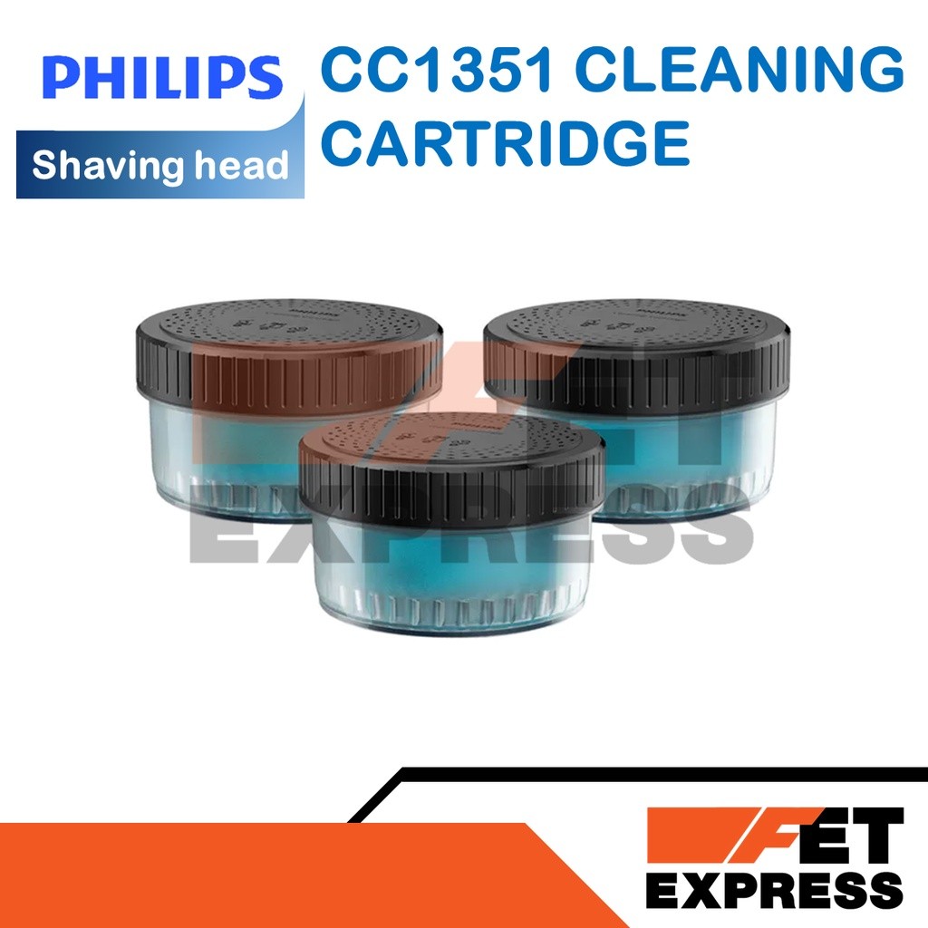 CC1351CLEANING CARTRIDGE 3PACK ตลับน้ำยาทำความสะอาดใบมีดโกน PHILIPS เครื่องโกนหนวดไฟฟ้า รุ่นS7783(8