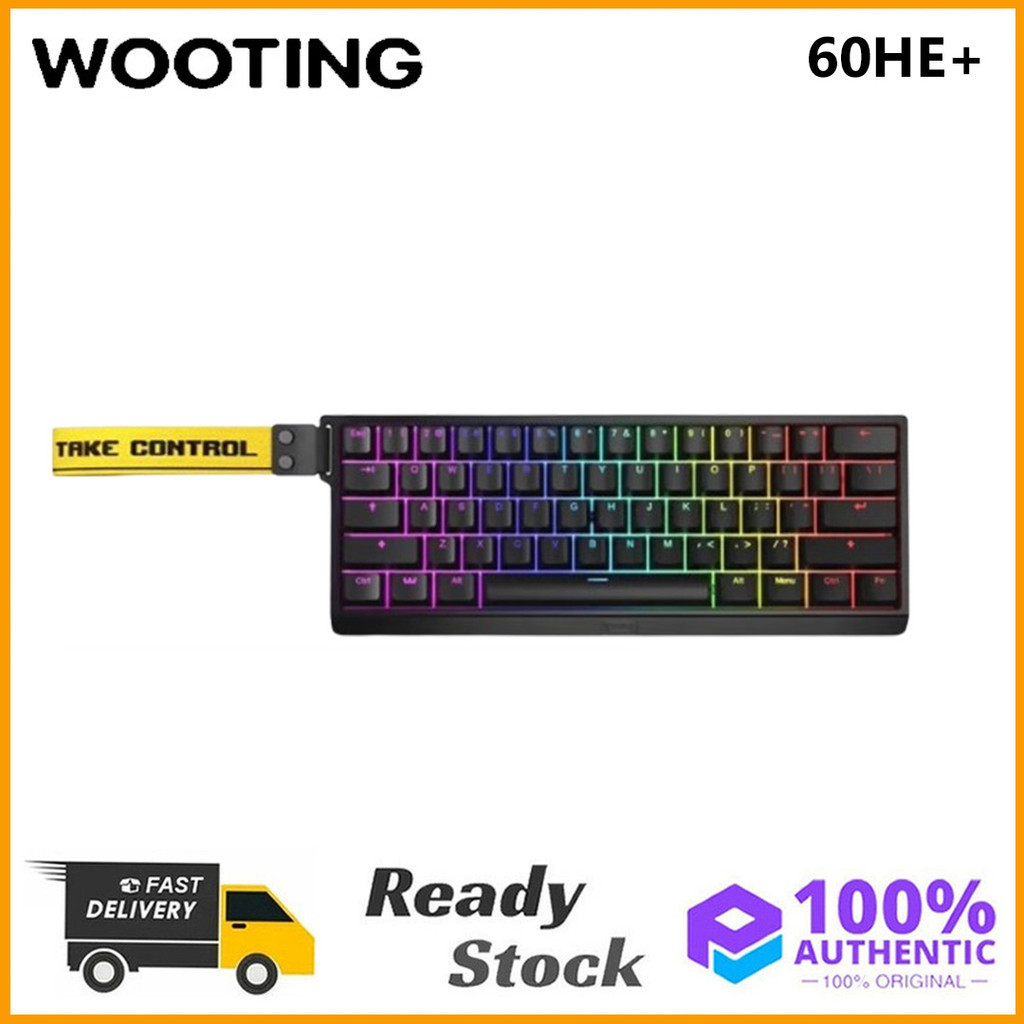 Wooting 60HE+ 60% Gaming Quick Trigger Keyboard คีย์บอร์ดแม่เหล็กแบบมีสายคีย์บอร์ดเกม