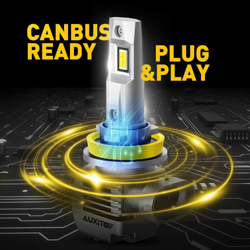 ி 2 ชิ้น AUXITO Q16 Canbus H8 H11 หลอดไฟ 20000Lm 100 วัตต์พลังงานสูง LE