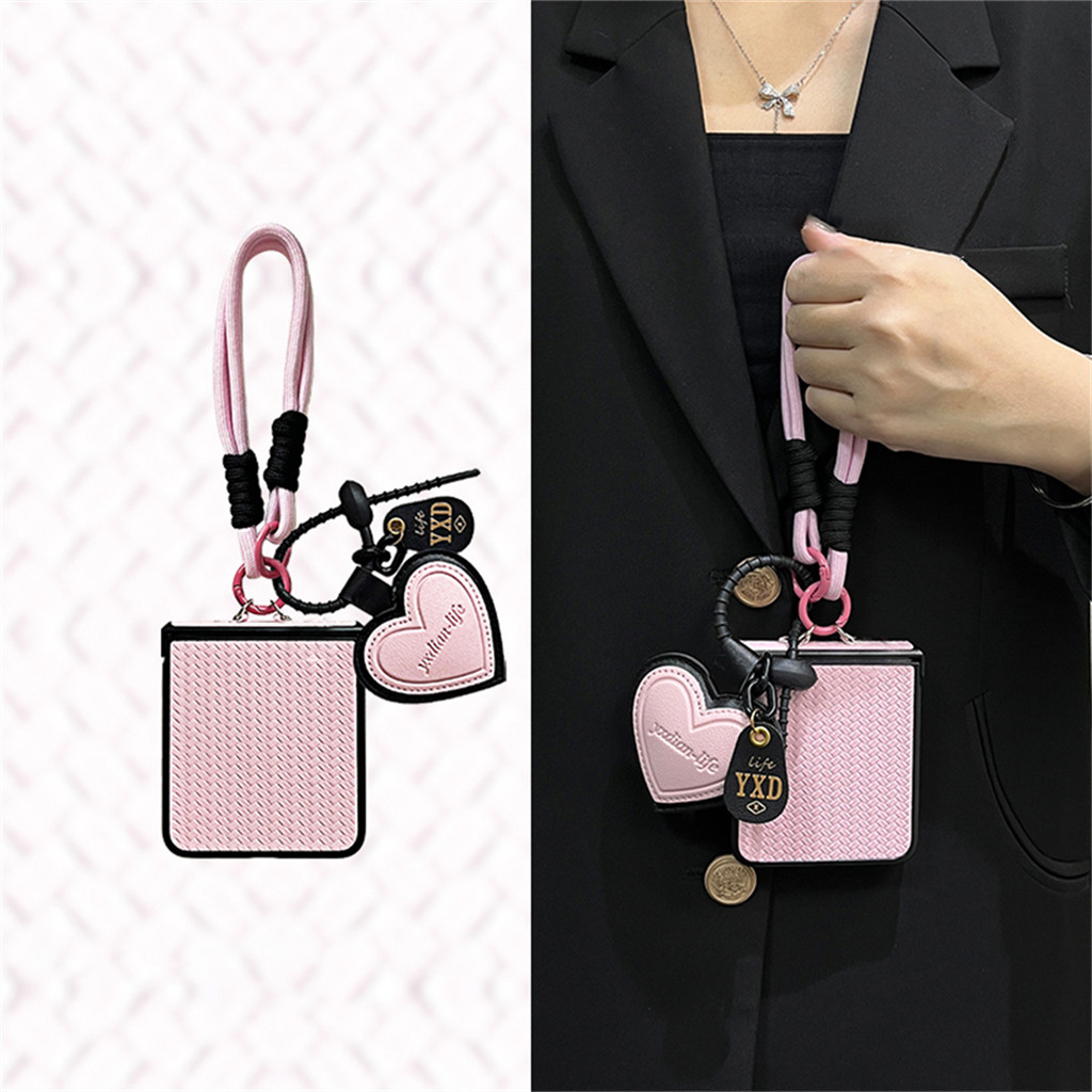 SAMSUNG เกาหลีหรูหราหญ้ารูปแบบเคสโทรศัพท์สําหรับSamsung Galaxy Z Flip 7 FE Z Flip6 Flip7 ZFlip 5 Zflip6 Zflip5 กันกระแทกปกหลัง