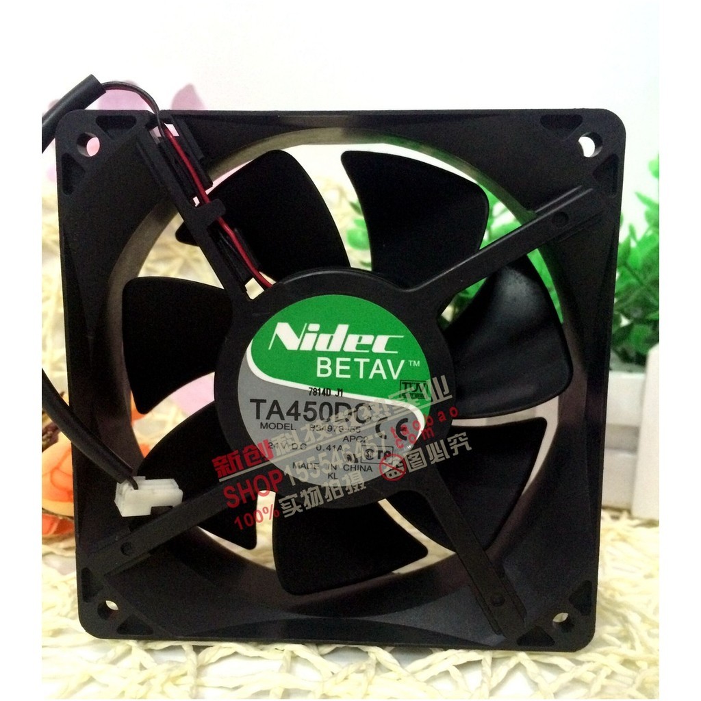 Nidec TA450DC B34978-55 24V 0.41 12 ซม. 12038 พัดลมอินเวอร์เตอร์ Gale