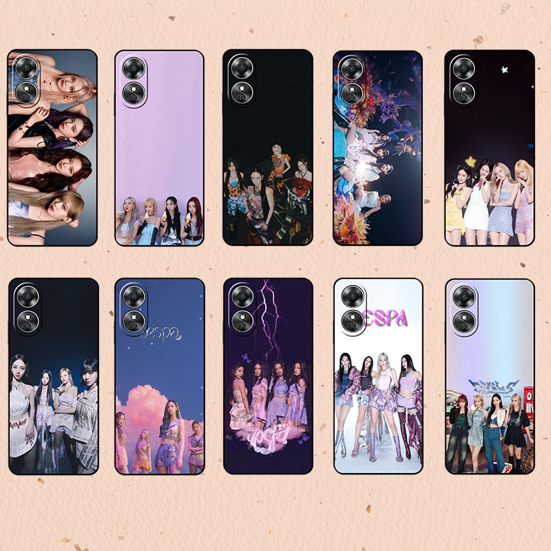 แฟชั่นพิมพ์สําหรับ OPPO A96 A98 R9 R9S Reno 8Z 8T 7 8 lite aespa นุ่มสีดํา TPU เคสโทรศัพท์