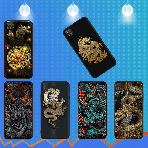 นุ่มสีดํา Redmi 5 5A 5 Plus 6 6A 6 Pro 7 7A K60 K70 K70E gold dragon1 เคสโทรศัพท์