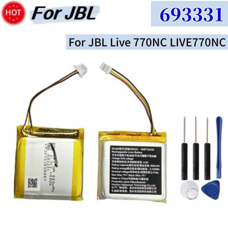 ▥ ใหม่แทนที่ 850Mah 693331 แบตเตอรี่สําหรับ LIVE 770Nc Live770nc ชุดหูฟังหูฟัง Batterie + เครื่