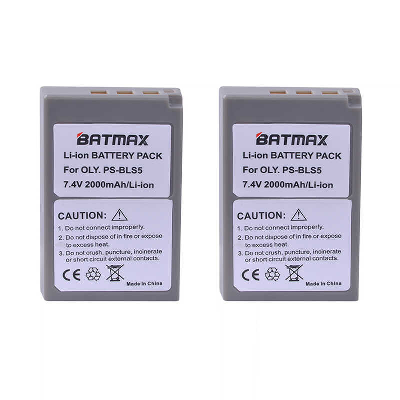 Δ 2 ชิ้น 2000Mah Ps-Bls5 Bls-5 Bls-50 Bls50 แบตเตอรี่สำหรับ Olympus PEN E-Pl