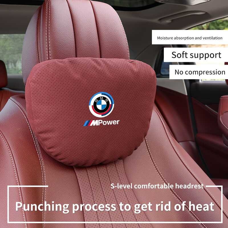 ▥ รถคอสนับสนุน Headrest ที่นั่งเอวเบาะคอหมอนสําหรับ M Power E34 E39 E46 G80 F10 G20