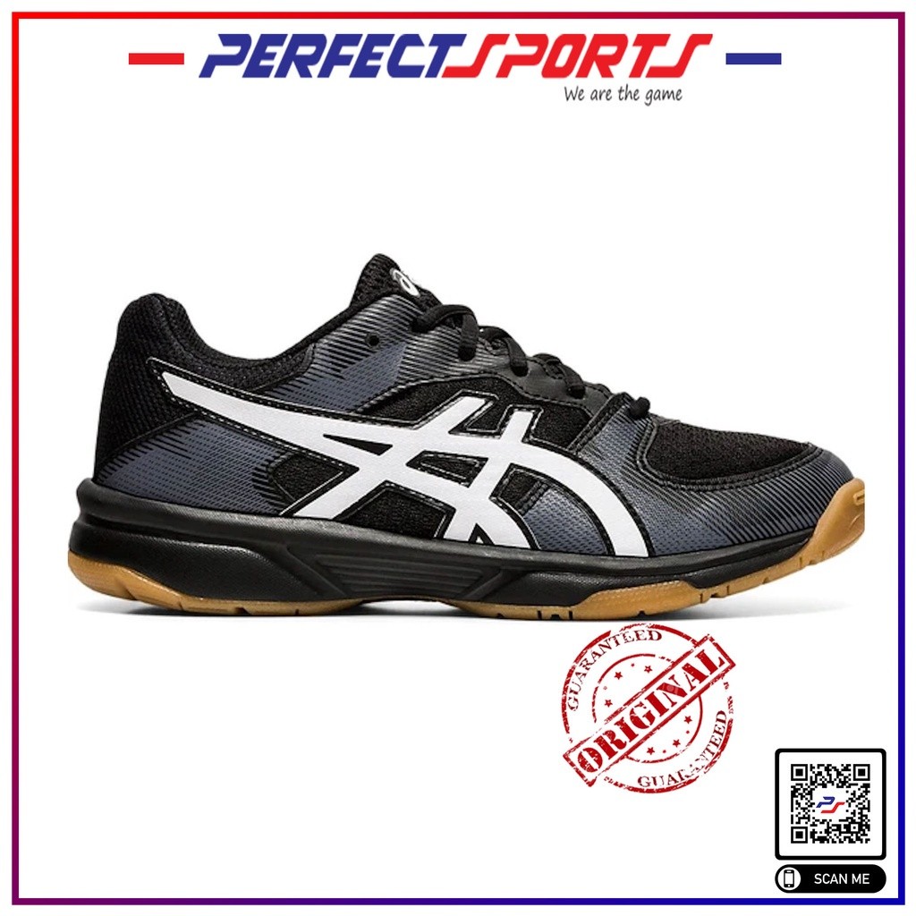 ในสต็อก Asics Gel-Tactic Gs (Young Boys) Black Badminton Court Shoes