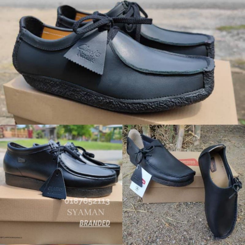 ในสต็อก [ข้อเสนอพิเศษ][ของขวัญฟรี] CLARKS LUGGER , NATALIE,WALLABEES BLACK CLARK SHOES