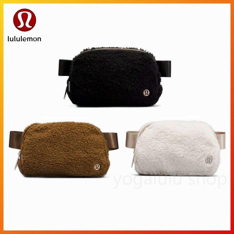 ♞,♘,♙ในสต็อก Lululemon Mens and Womens 1L Outdoor Yoga Training One Shoulder Plush Waistpack bag QX