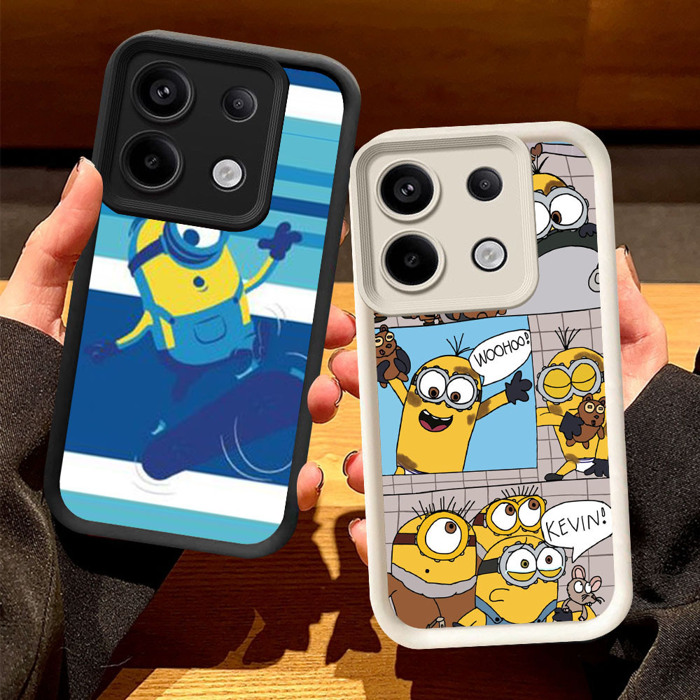 O-3 เคสมินเนี่ยนสําหรับ Xiaomi POCO M6 X6 NEO M7 M4 Pro สีดําและสีขาว