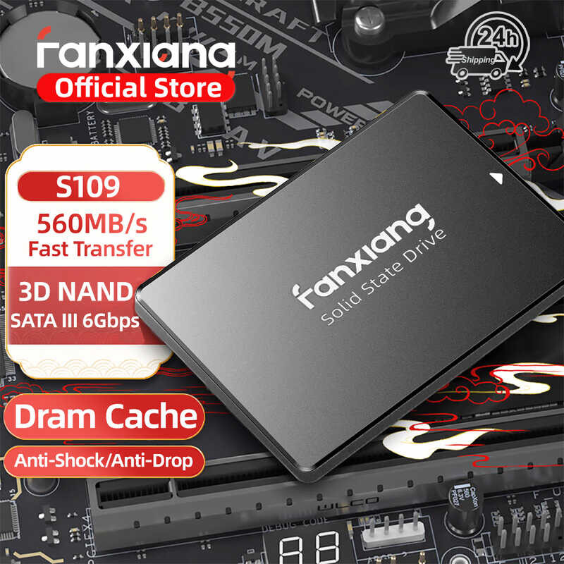 Fanxiang S109 a SSD พร้อม Dram Cache 2.5 นิ้ว SATA SSD 1TB 2TB 4TB ความเร็วเต
