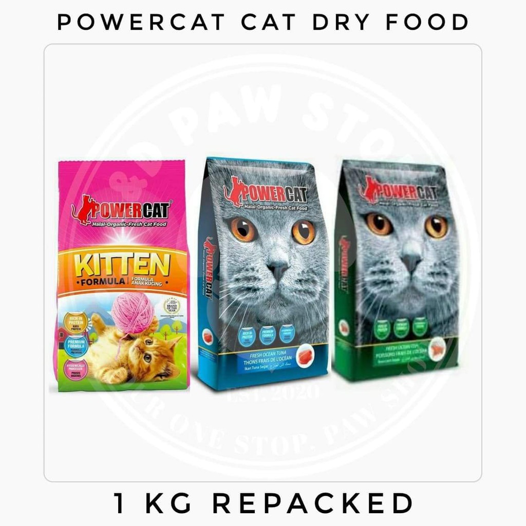 ในสต็อก Power Cat Adult & Kitten อาหารแมวแบบแห้ง 1KG