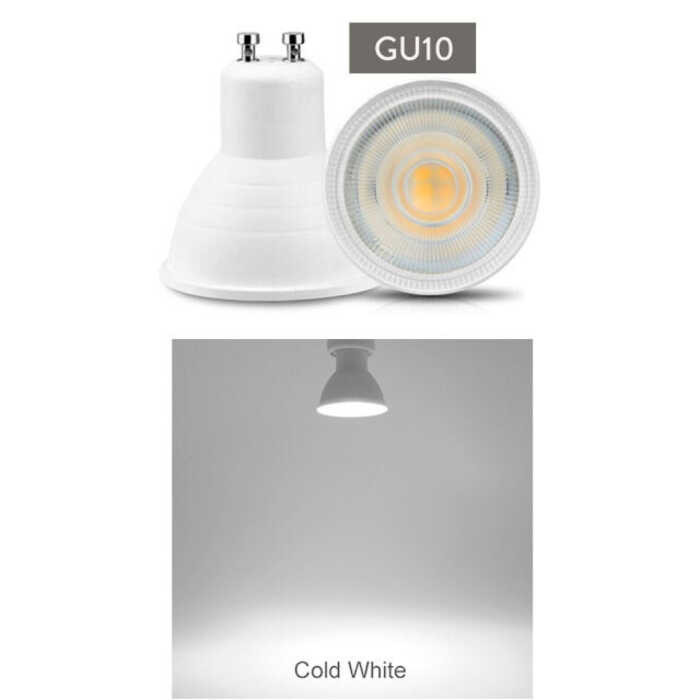 Ranpo 🍀 10Pcs Dimmable Gu10 LED Bulb Spotlight 7W 220V Mr16 Gu5.3 COB Chip 30 Degree Beam Angl