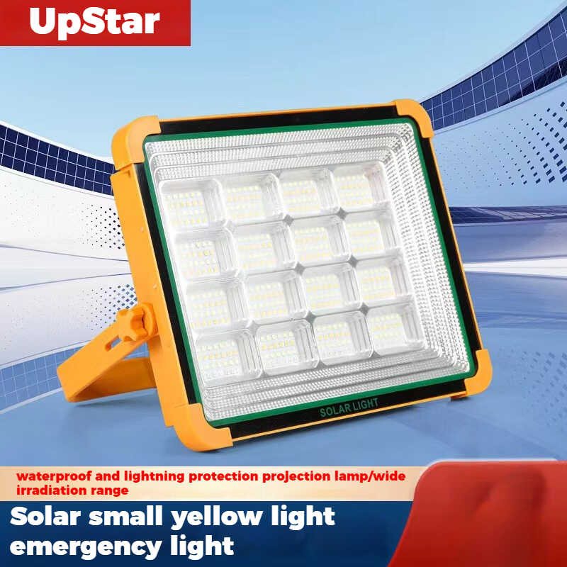 Upstar 🍀 Solar Small Yellow Outdoor Lighting, Night Market Stall Fishing Camping USB Emergency