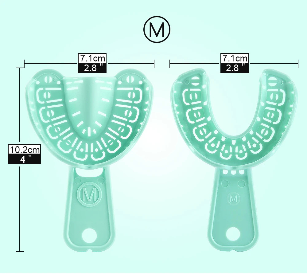 Denspay 6 ชิ้น/เซ็ตทันตกรรม Impression ถาดพลาสติก S/M/L ทันตกรรม Implant ถาดเต็มปากที่ถอดออกได้บางส่วนแม่พิมพ์ถาดง่ายพับ ราคา ถูกที่สุด ดีลบีเคเค แกลเลอรีภาพที่ 5