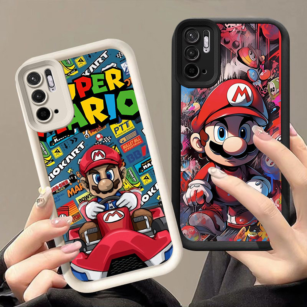ปลอกสําหรับ Xiaomi Redmi 10A หมายเหตุ 11 SE 11T 10T 10S 11S 10 Pro 5G Q-66 Mario