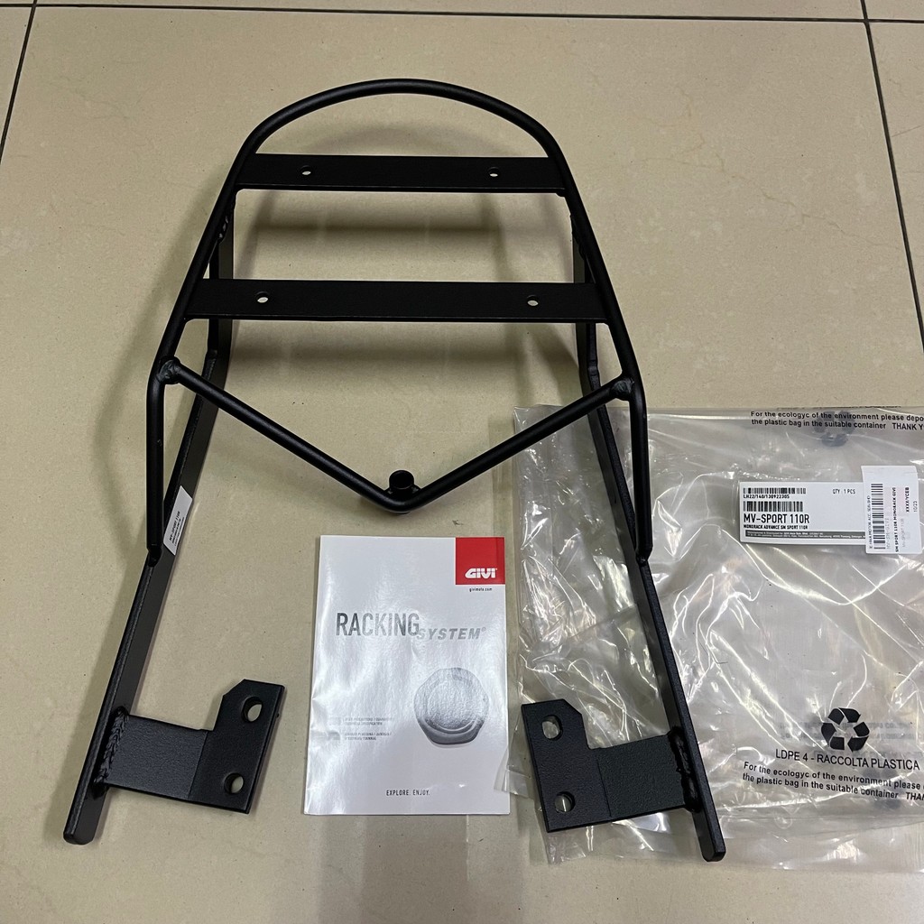 SM SPORT R110 SMR SMSPORT 110R SM SPORT110 R SM110R MONORCK GIVI GV MV ADVANCE TOP BOX RACK KOTAK GI