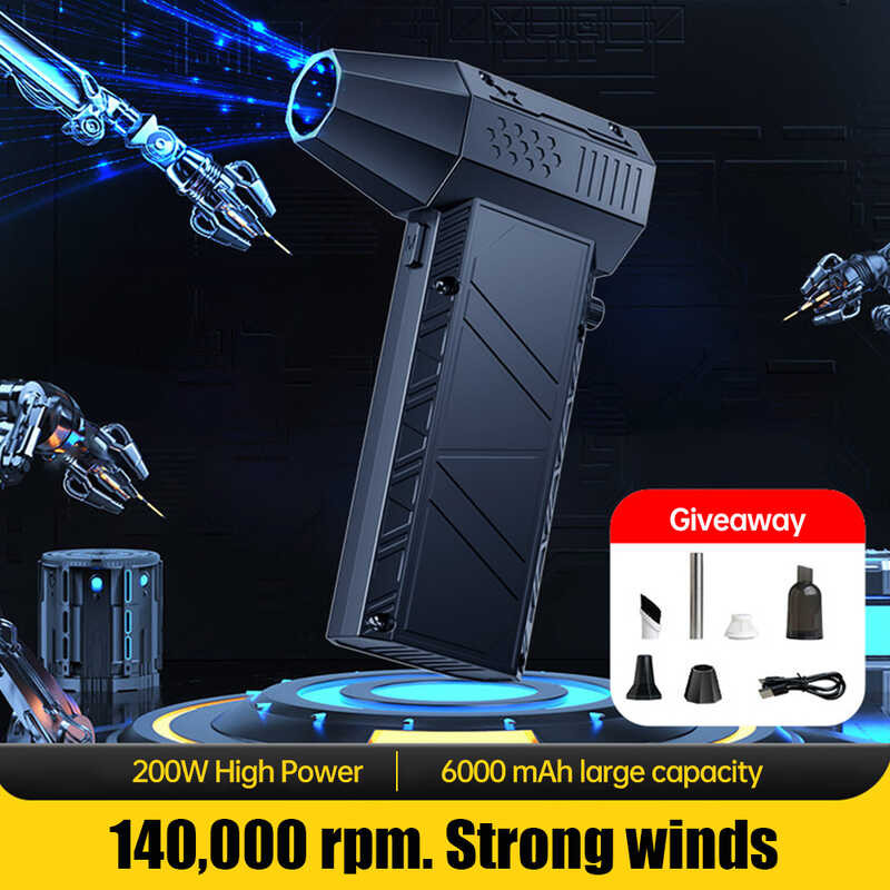 ▩ มินิโบลเวอร์ 140000Rpm กังหันลมพัดลมความเร็วลม 53M / S เค