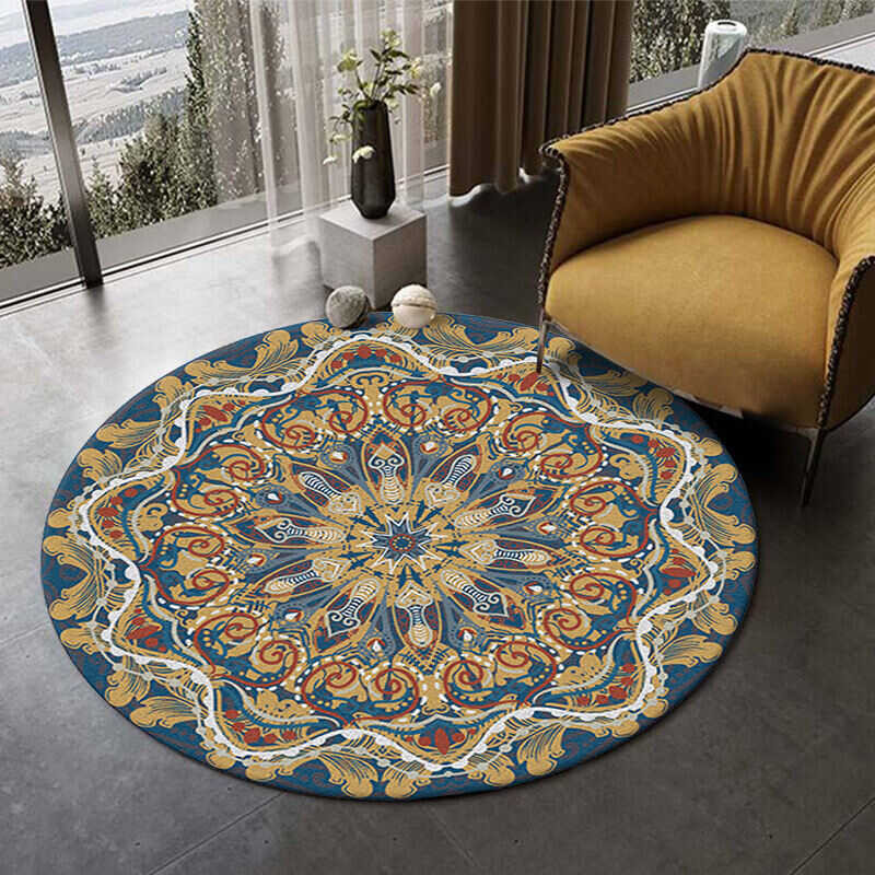 Round Htorage American Bohemian Hanging Basket Hotel Persian Carpet Bedroom Living Room Or Mat