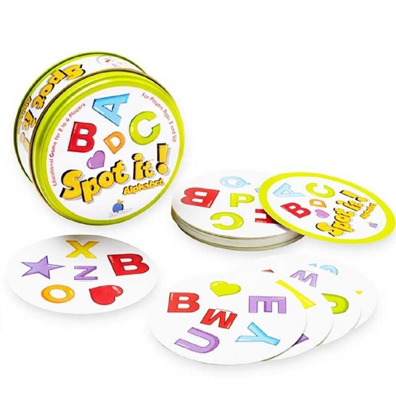 ❤ Juego Cards It Dobble Card Game Board Holidays Cartoon Animals Alphabet Kids Educational Gif