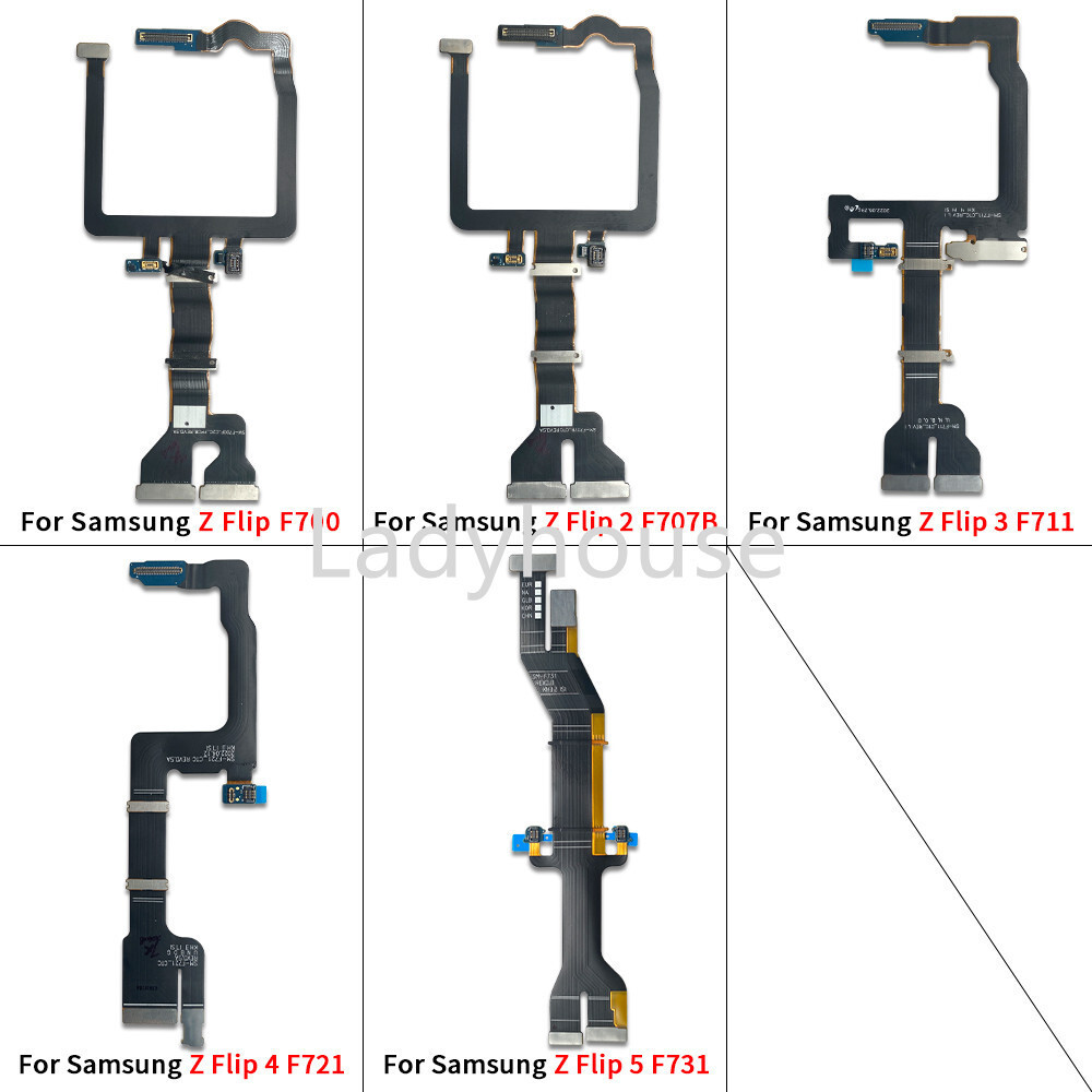บอร์ดหลักสําหรับ Samsung Z Flip 2 3 4 5 F1707B F711 F721 F731 F700 หลักเชื่อมต่อ Flex Cable อะไหล่