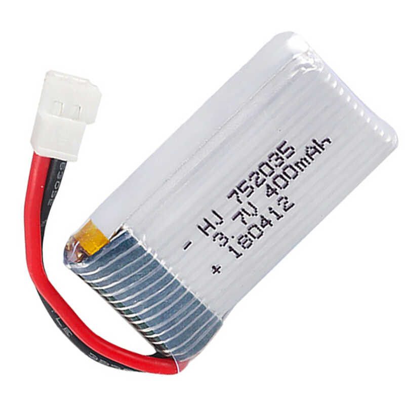 Δ แบตเตอรี่ Lipo 3.7V 400Mah 752035 สำหรับ X4 H107 H31 Ky101 E33c E33 U816a V252