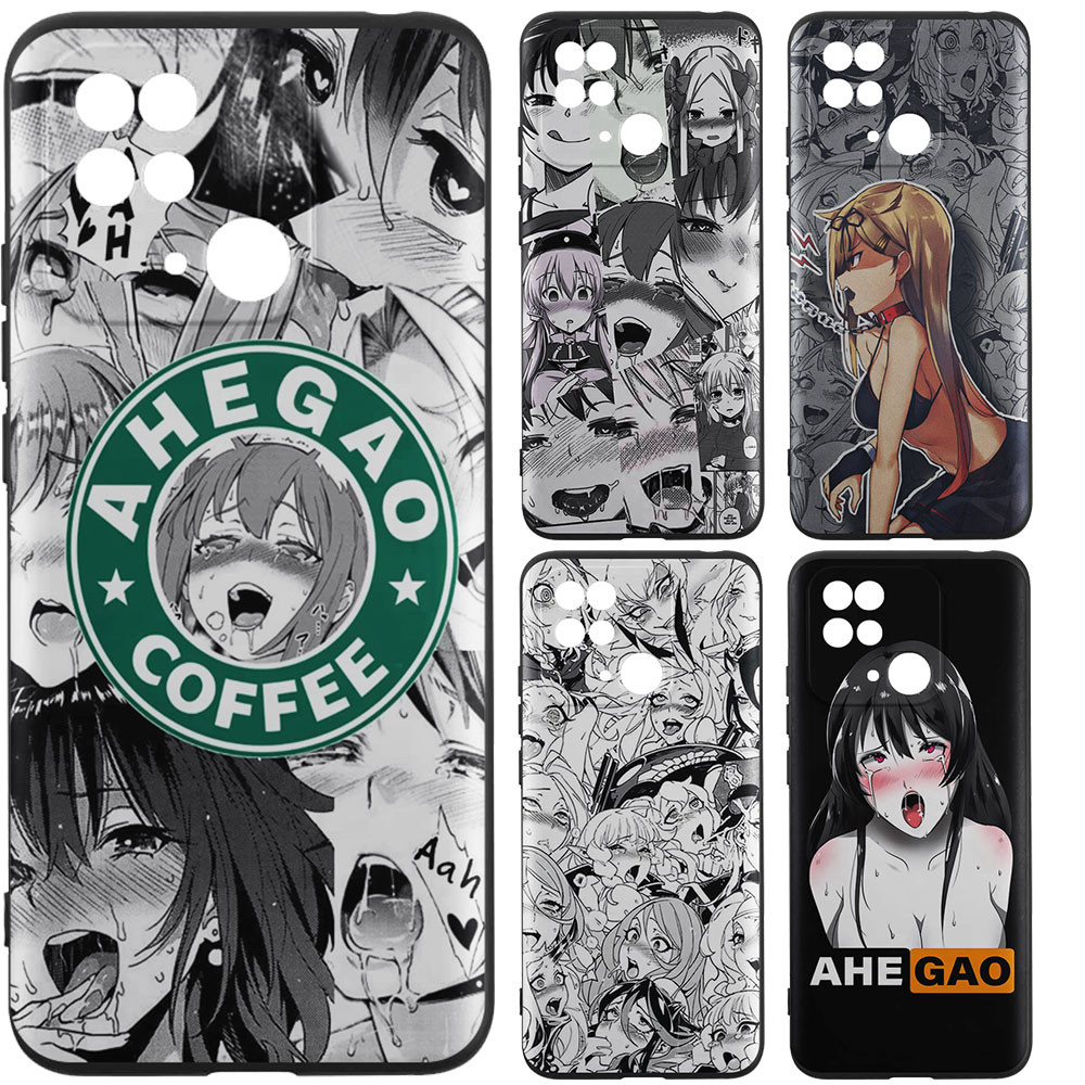 เคสซิลิโคน TPU แบบนุ่มสําหรับ Xiaomi POCO C50 C51 C55 C65 F5 Pro F6 M6 4G 5G Ahegao อะนิเมะ