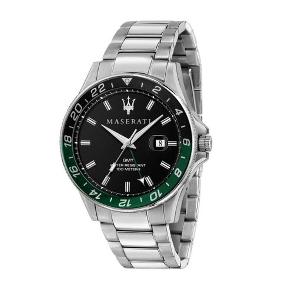 Maserati R8853140005 Sfida Stainless Steel Black Dial Quartz 44mm.