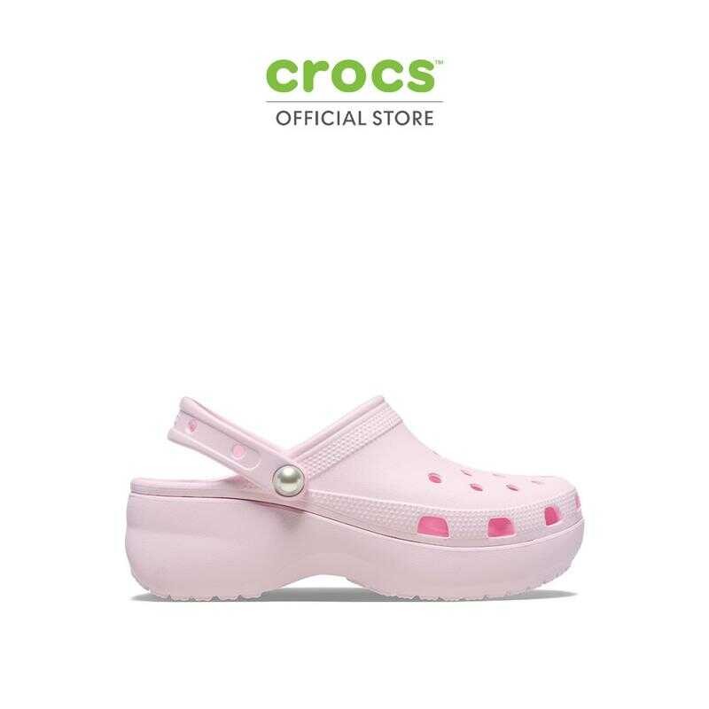 รองเท้าลำลองผู้หญิง CLASSIC PLATFORM PEARL CLOG - PINK MILK