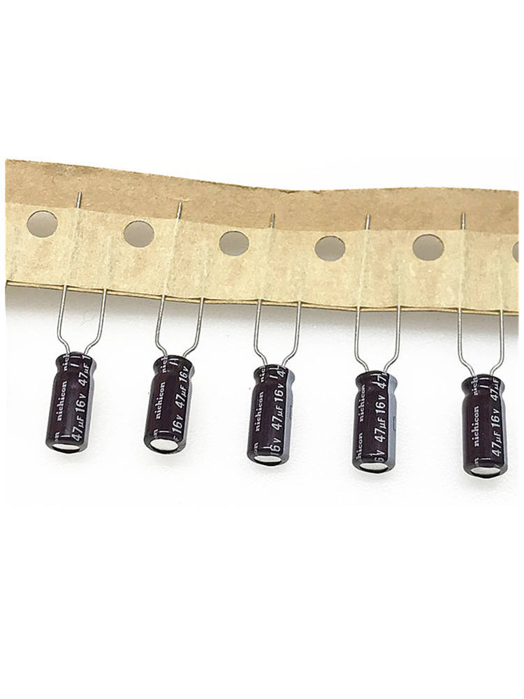 ♞,♘Nichicon นําเข้าตัวเก็บประจุไฟฟ้า 16v47uf 5 * 11 Nichicon PS ความถี่สูงอายุการใช้งานยาวนาน 105 อง