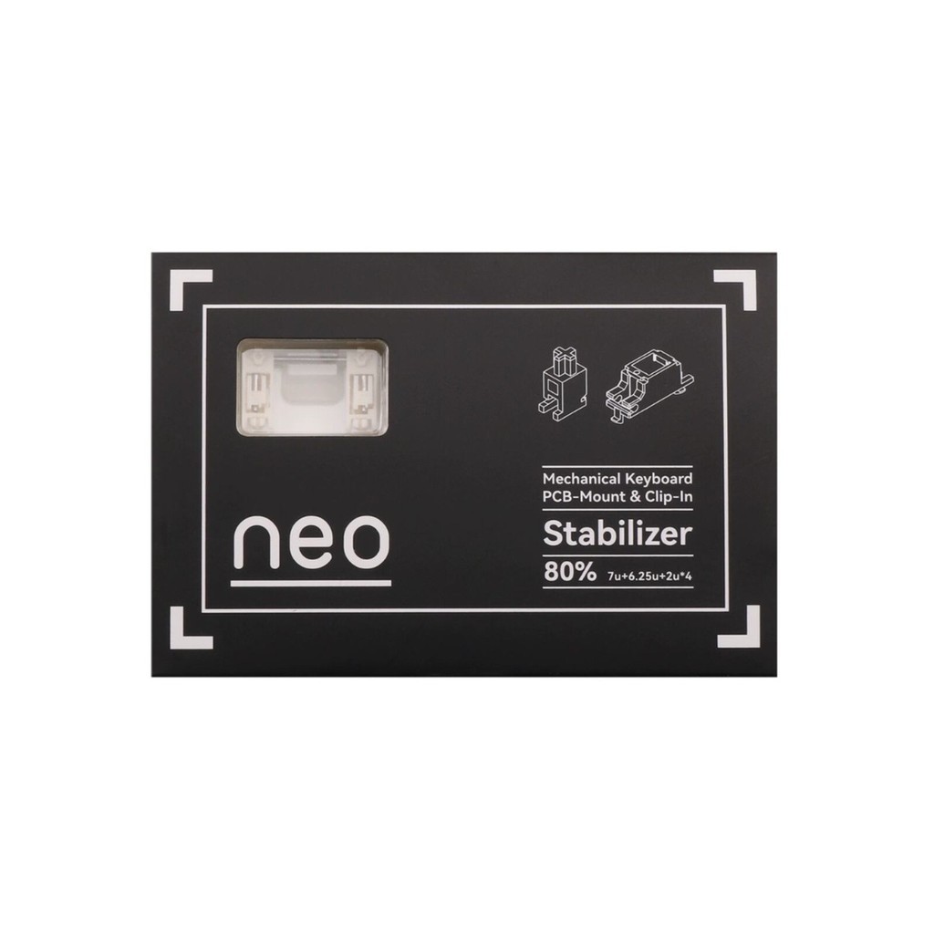 Neo X QK PCB Buckle Satellite Axis pom Material 1.2 1.6mm Milk White Black Customing Mechanical Keyb