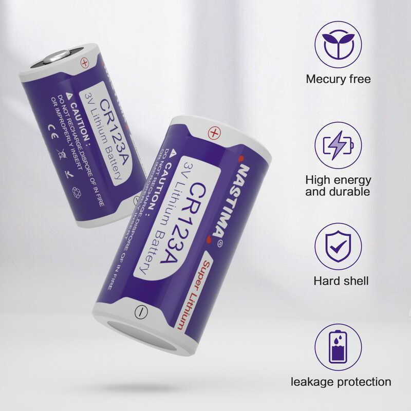 Δ 1K / กล่อง Cr123a 3V แบตเตอรี่ลิเธียม Cr17345 1600Mah พลังงานสู