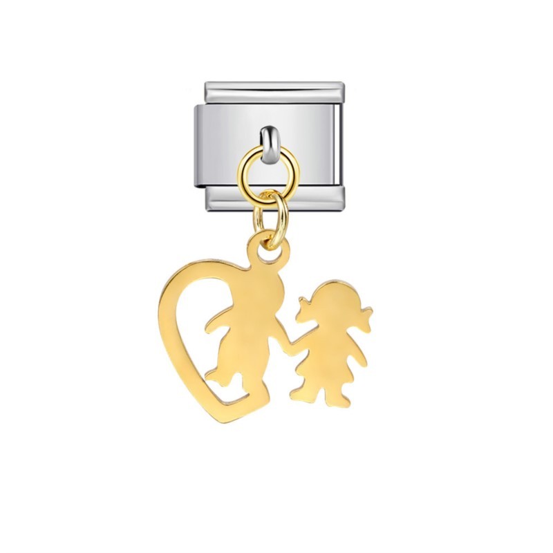 อินเทรนด์ Bird Tree Star Gecko Heart จี้โลหะอิตาเลี่ยน Charm Link Fit 9 มม.สร้อยข้อมือสแตนเลส DIY ทําเครื่องประดับ