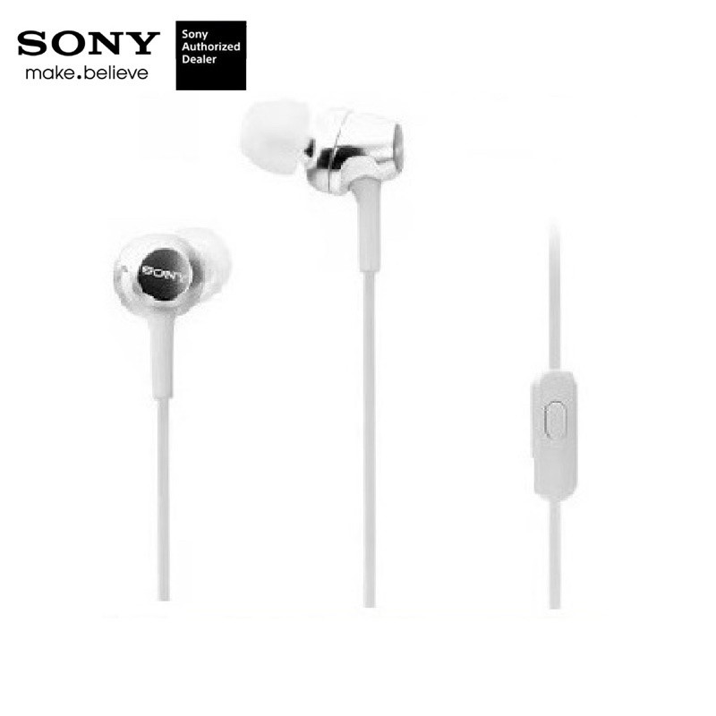 (สีขาว) SONY MDR-EX255AP หูฟังไมโครโฟนแฮนด์ฟรี***รับประกันศูนย์โซนี่ไทย***