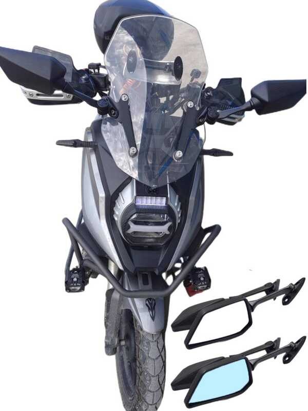 เหมาะสําหรับ Lifan KPV350 KPV150pro ดัดแปลงไปข้างหน้า Moving กระจกมองหลังวงเล็บพับ Reflector กระจกมอ