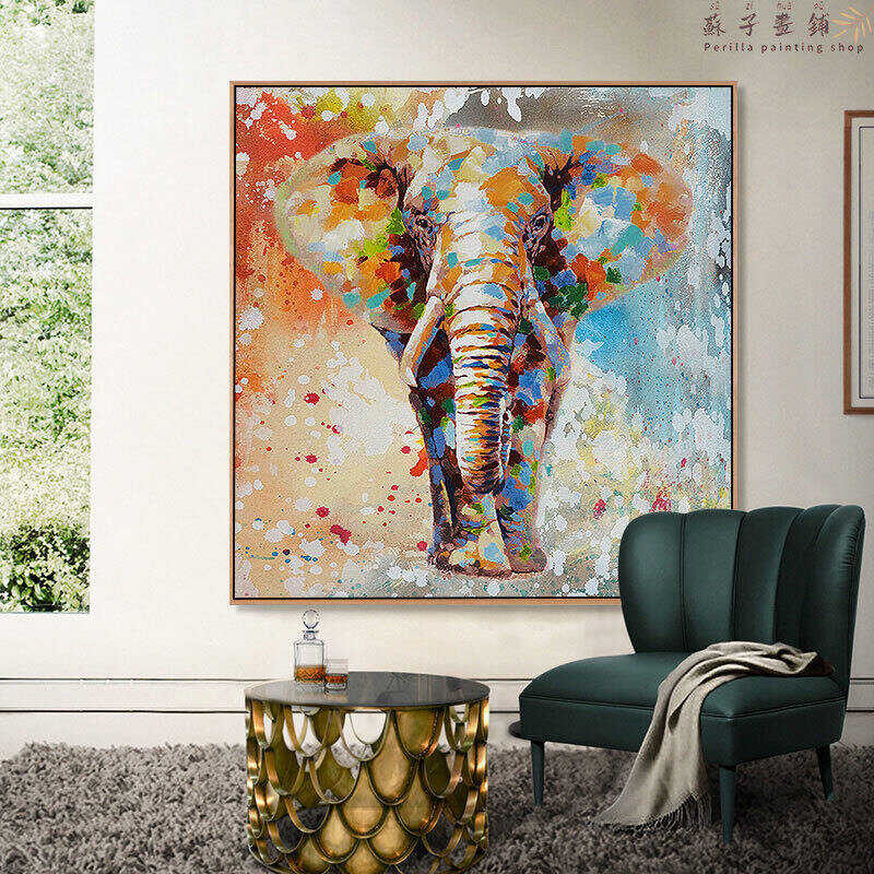 Decorative Modern Nordic Living Room Mural Porch Pass The Elephant Auspicious Ful Home Office Dec