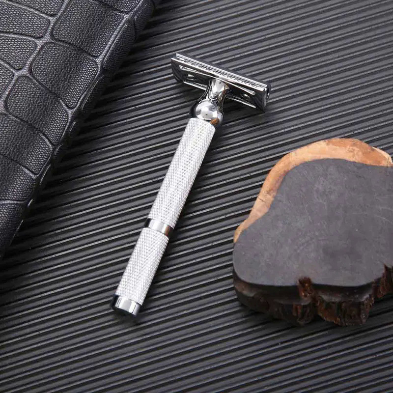 Yaqi Chrome  Color Brass Heavy Handle Wet Safety Razor for Men Manual Shaver