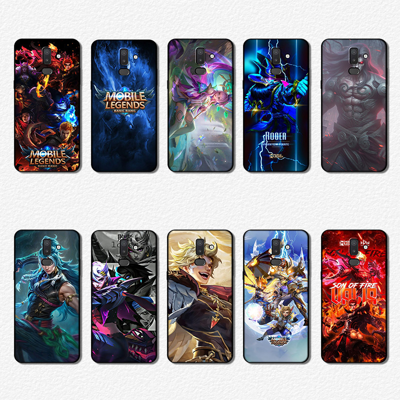 SAMSUNG เคสโทรศัพท์สีTPUนุ่มสีดําสําหรับSamsung Galaxy j4 j5 j6 j7 j730 j8 Plus Prime BE25 Mobile Le