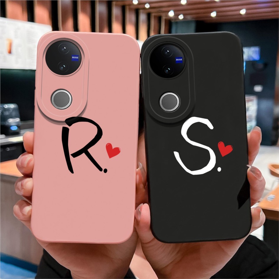 ปลอกใหม่สําหรับ Vivo V50 Shell 26 ตัวอักษรรูปแบบวัสดุซิลิโคนนุ่มและผิวสําหรับ Vivo V50 Capa กันชน