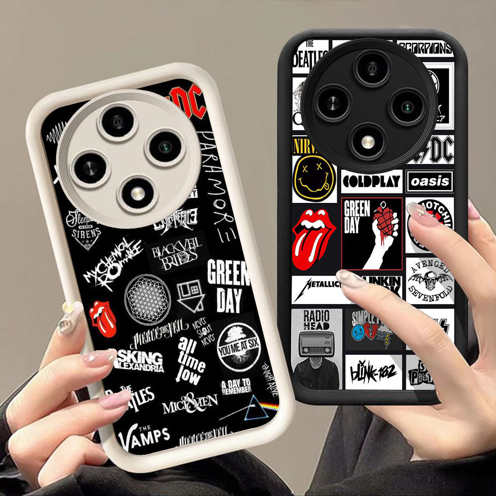 เคสสําหรับ VIVO IQOO Z9 T4 Y01A 13 NEO 10 Y300 Z9X Z10 Turbo Pro Plus 5G Q-87 แฟชั่น Rock Band