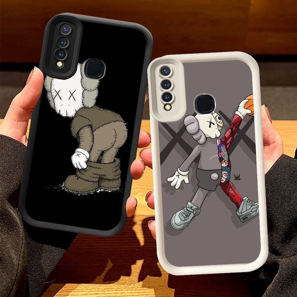 O-20 KAWS สําหรับ VIVO Z1 V9 Y12 Y17 Y19 Y15 Y50 Y30 Pro สีดําและสีขาว