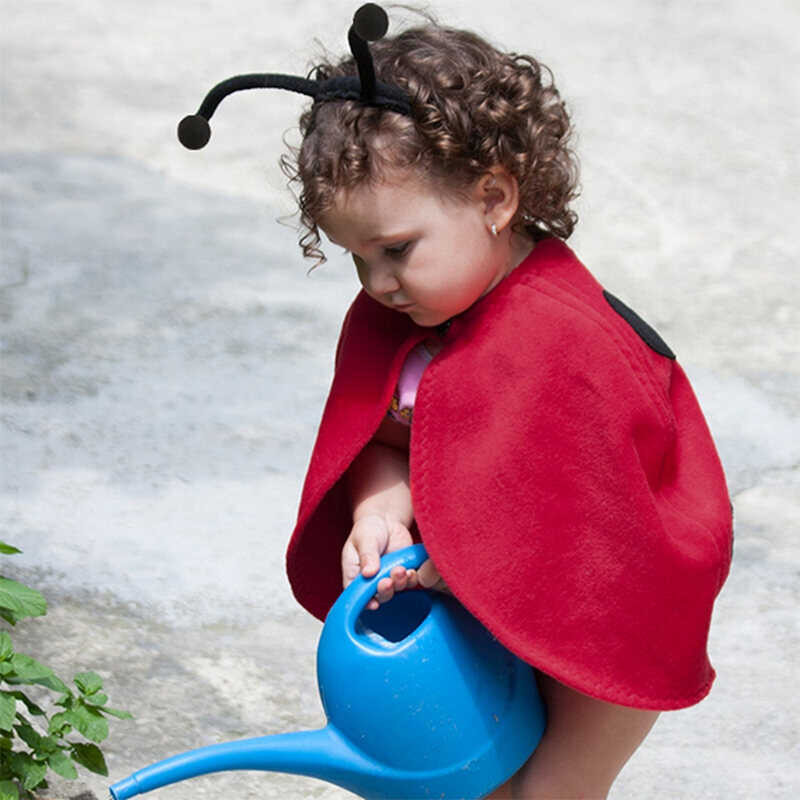 2022 Pickmine New Toddlers Ladybird Costume, Baby Ladybug Cape + Headband Set For Cosplay, Hallowe