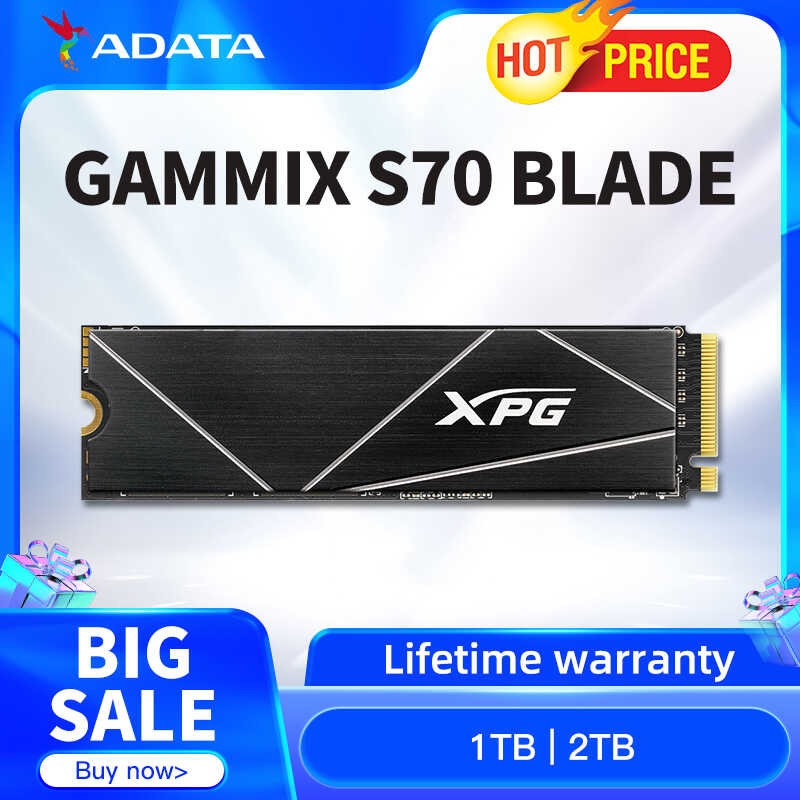 โนวา ADATA 3 XPG GAMMIX S70 ใบ PCIe Gen4x4 M.2 2280 Nvme 1TB 2TB ภายในเกม SSD
