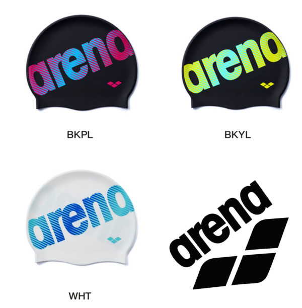 Arena arena arena Unisex ผู้ใหญ่หนึ่งขนาดพิมพ์หมวกว่ายน้ําวัสดุซิลิโคนยืดหยุ่นสูง Fit ไม่บีบหัว