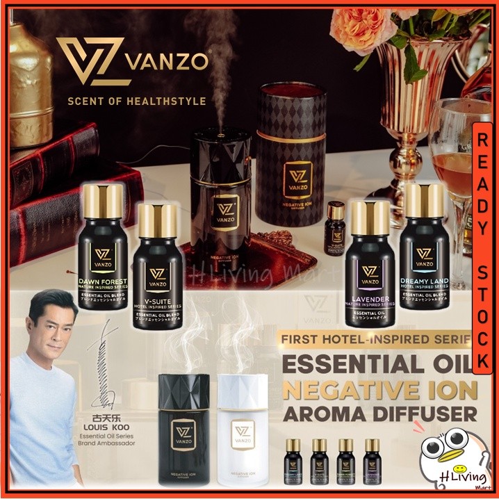 ในสต็อก Original VANZO ไอออนลบ Aroma Diffuser 250ml Hotel-Inspired Series 10ml Aroma Aromatherapy pe