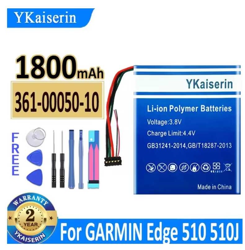 แบตเตอรี่ สำหรับ GARMIN Edge 510 510J, 900mAh