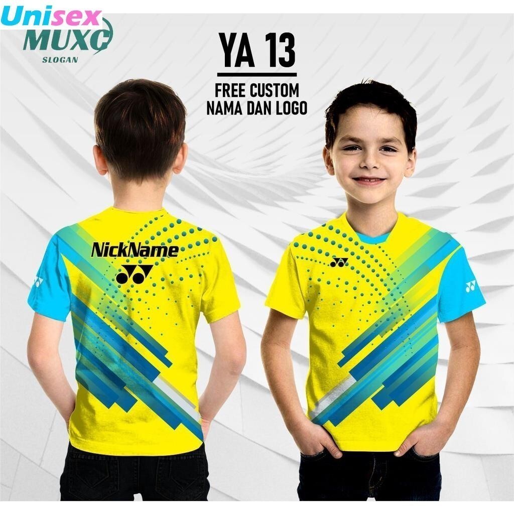 เสื้อยืดแบดมินตันสําหรับเด็ก Yonex 2024 เสื้อยืดกีฬาแฟชั่น