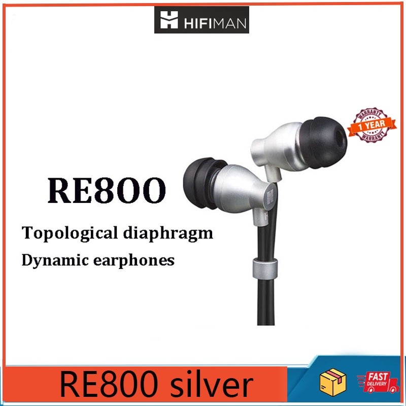 [พร้อมส่ง] Hifiman RE800 ชุดหูฟัง แบบมีสาย สีเงิน สําหรับคอมพิวเตอร์ โทรศัพท์มือถือ